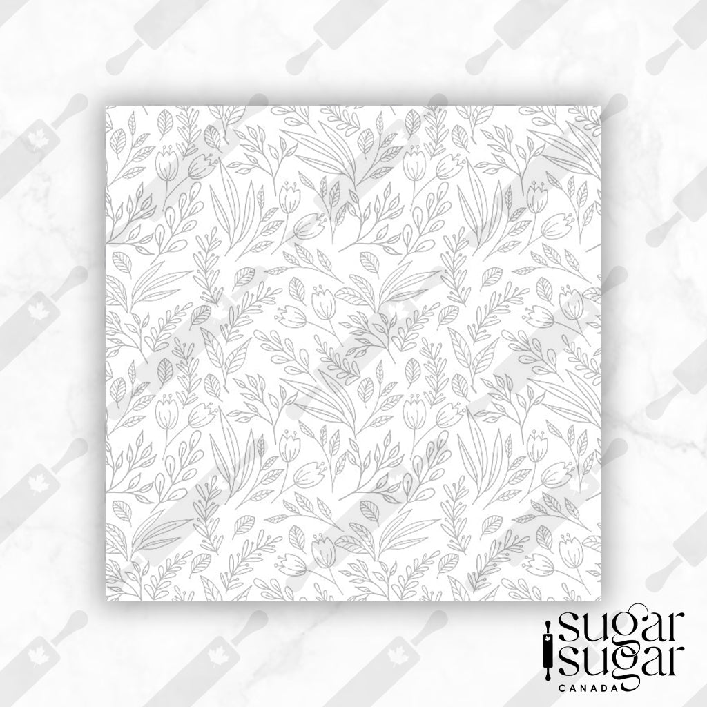 BW Floral Box Backer