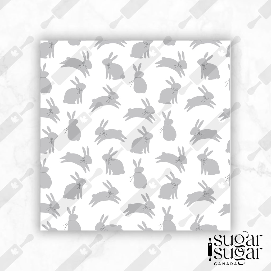 BW Grey Bunny Box Backer