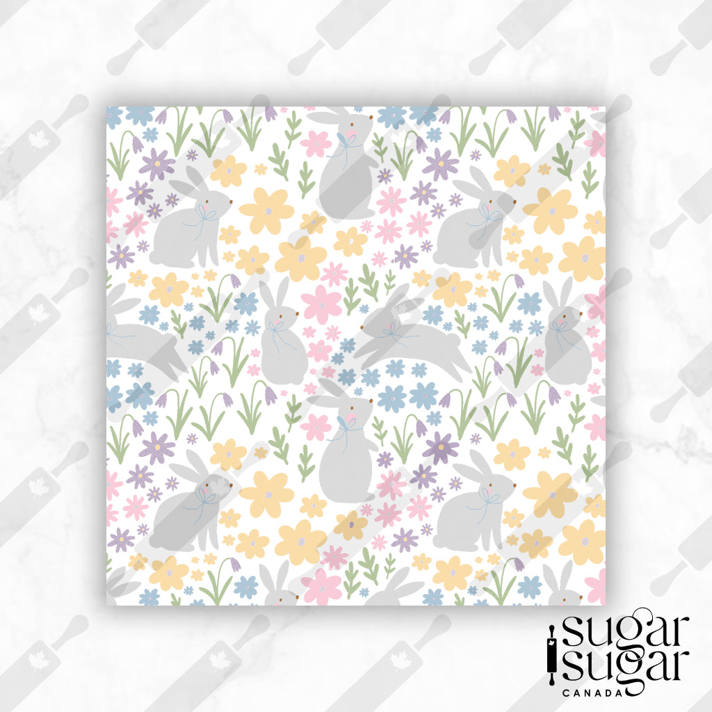 Floral Bunny Box Backer