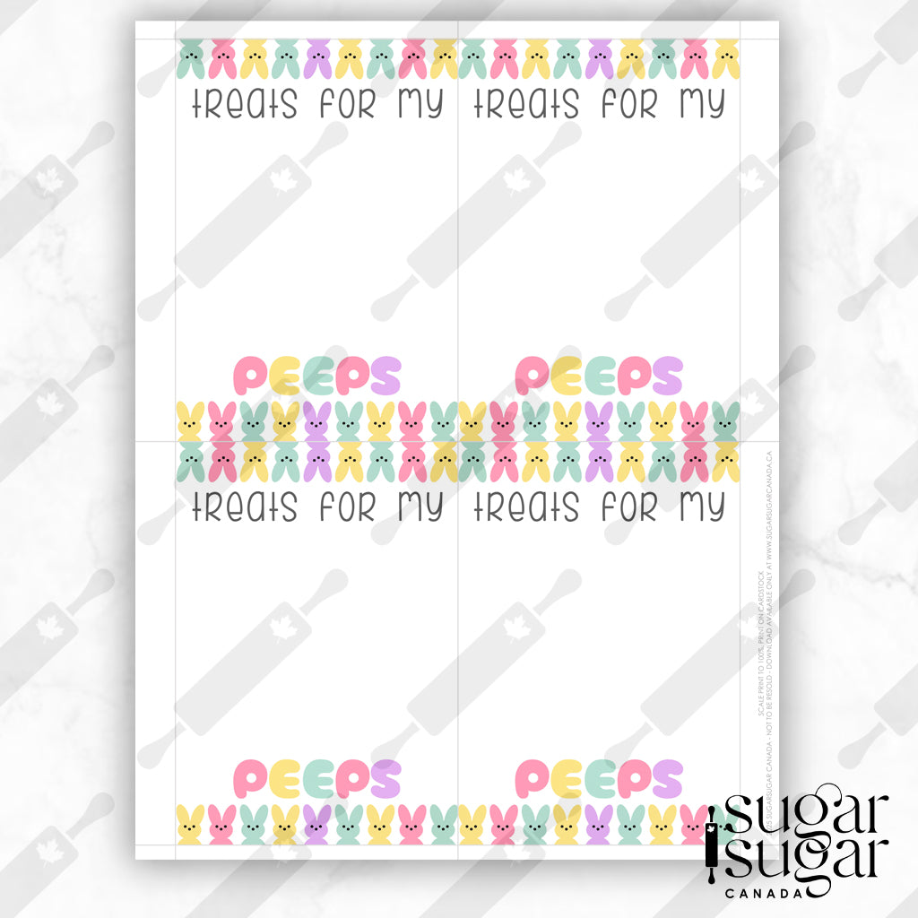 Treats for my Peeps Mini Cookie Card