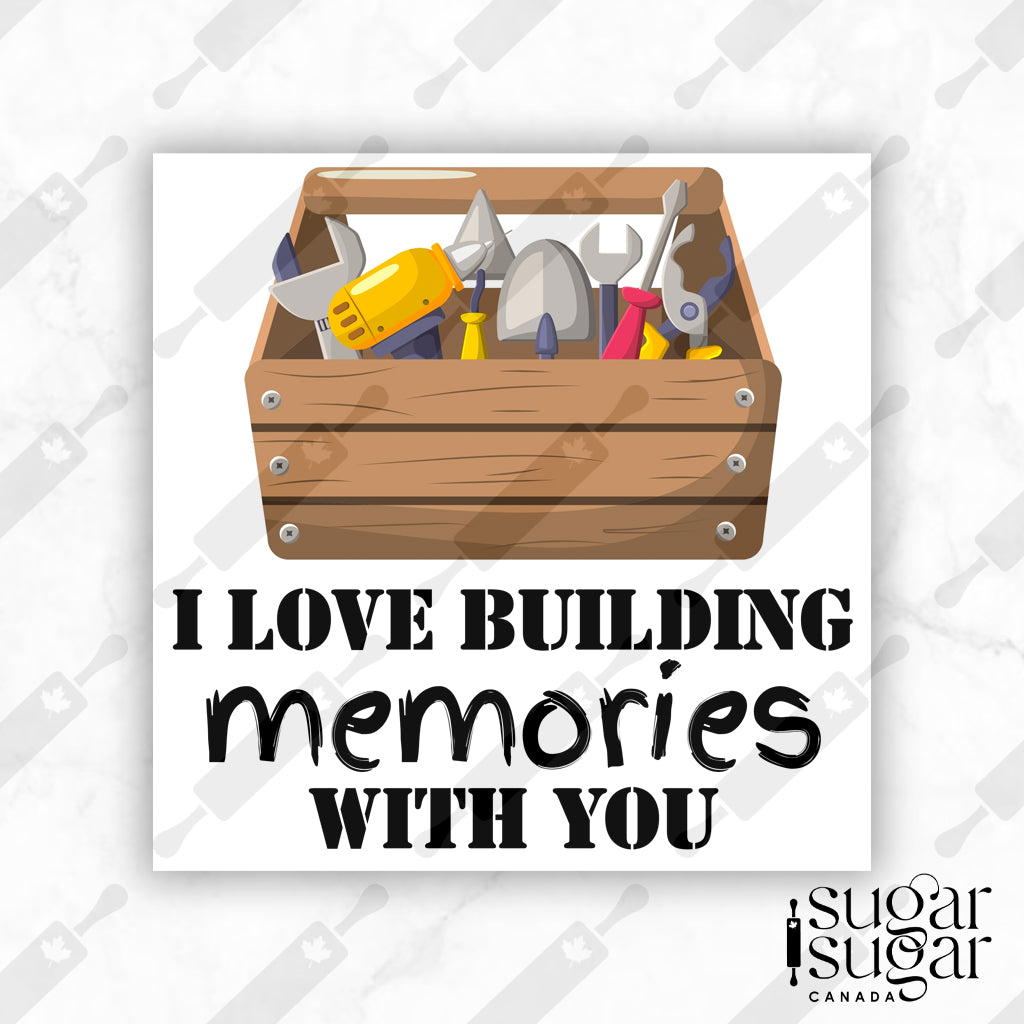 Building Memories Square Tag