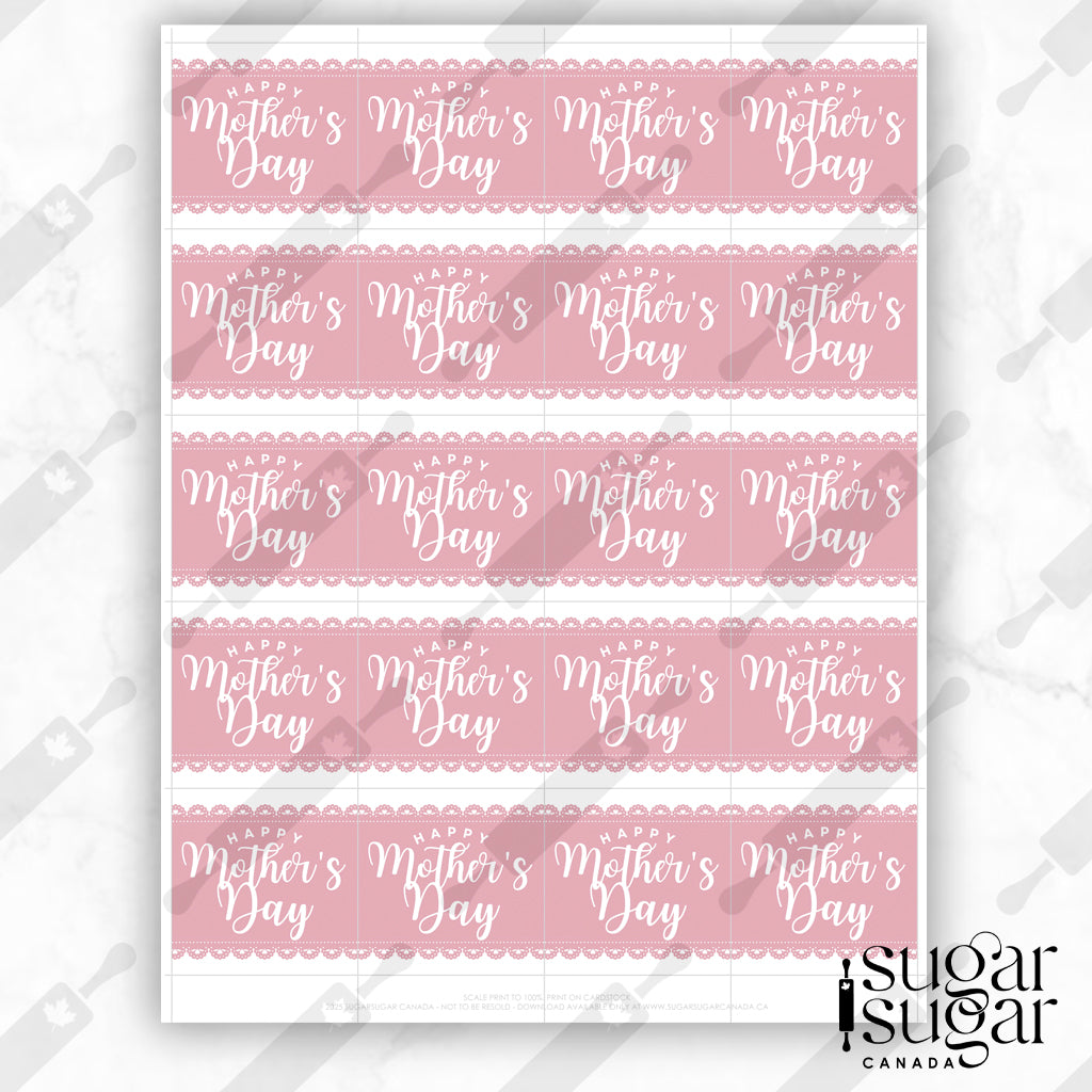 Lace Happy Mother's Day Square Tag