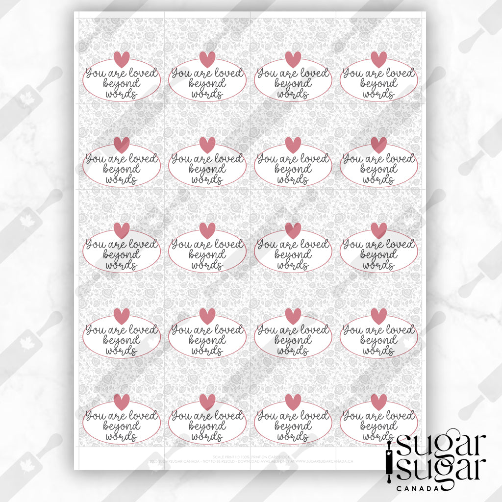 Loved Beyond Words Mother's Day Square Tag