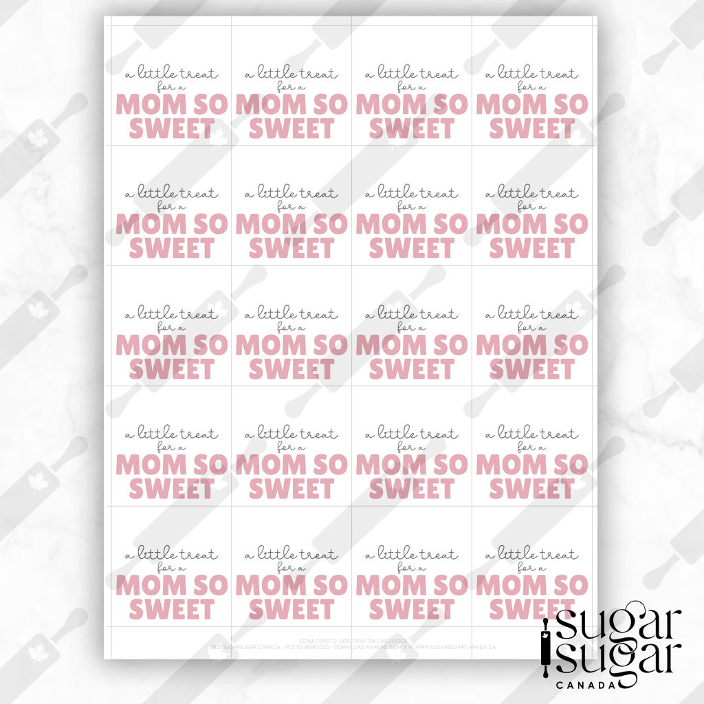 Treat for a Mom so Sweet Mother's Day Square Tag