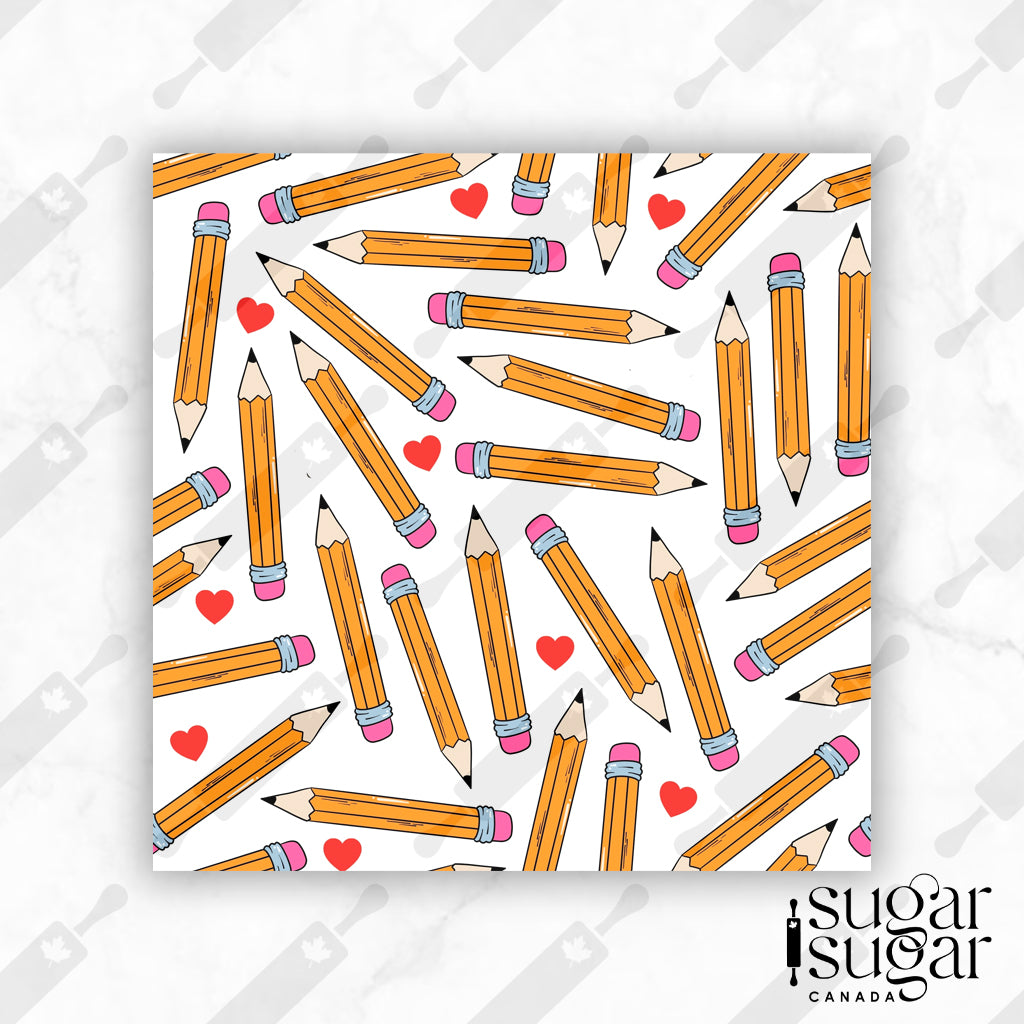 Pencil Hearts Box Backer