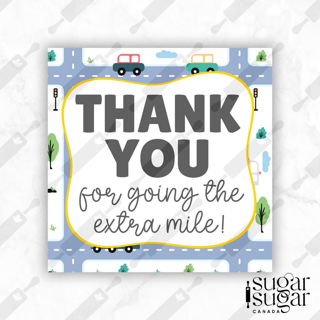 Extra Mile Street Square Tag