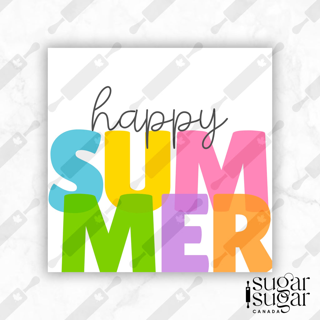 Happy Summer Square Tag