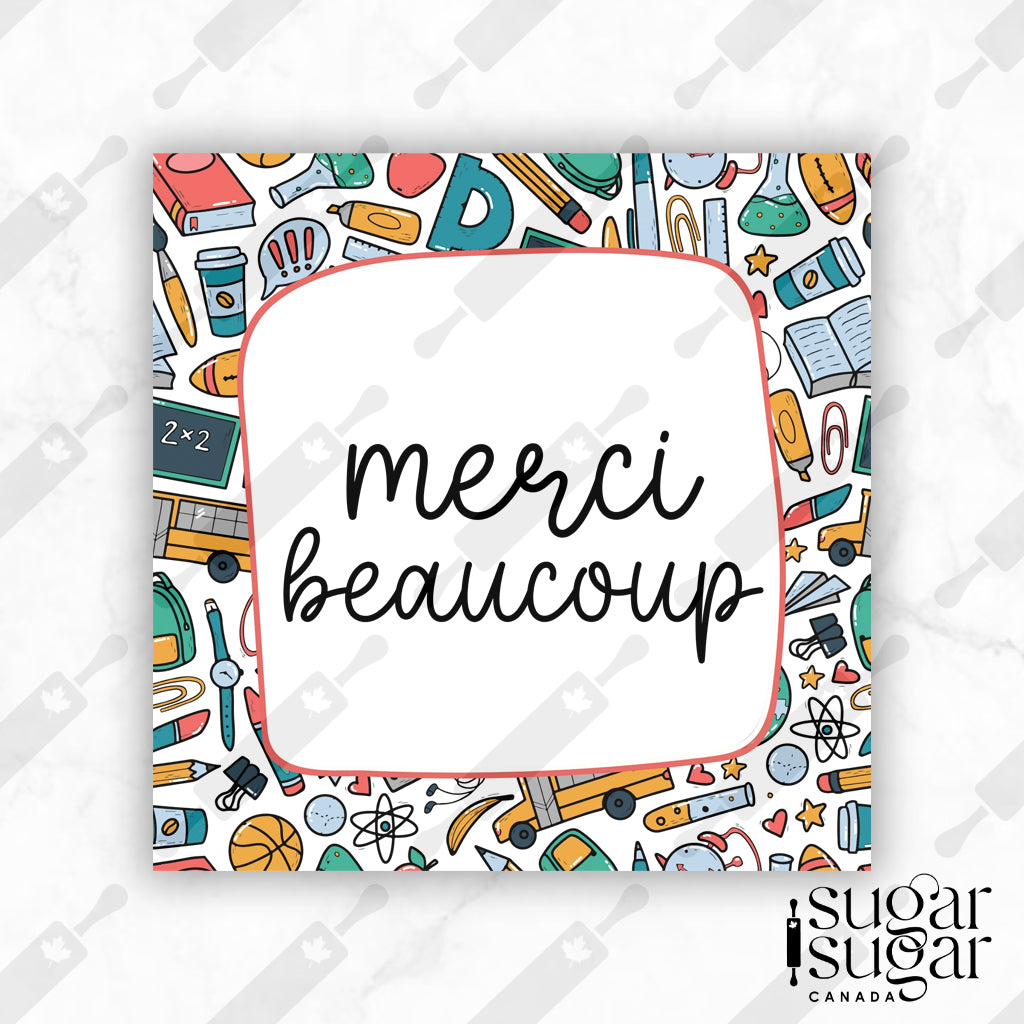 Thank You Supplies French Square Tag
