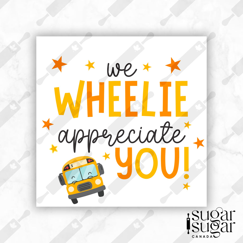 Wheelie Appreciate You Square Tag