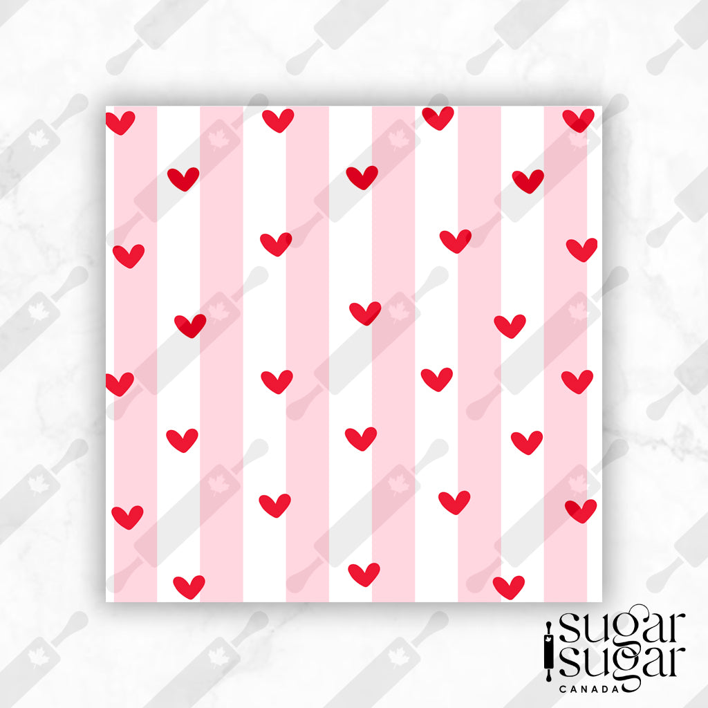 Heart Stripes Box Backer