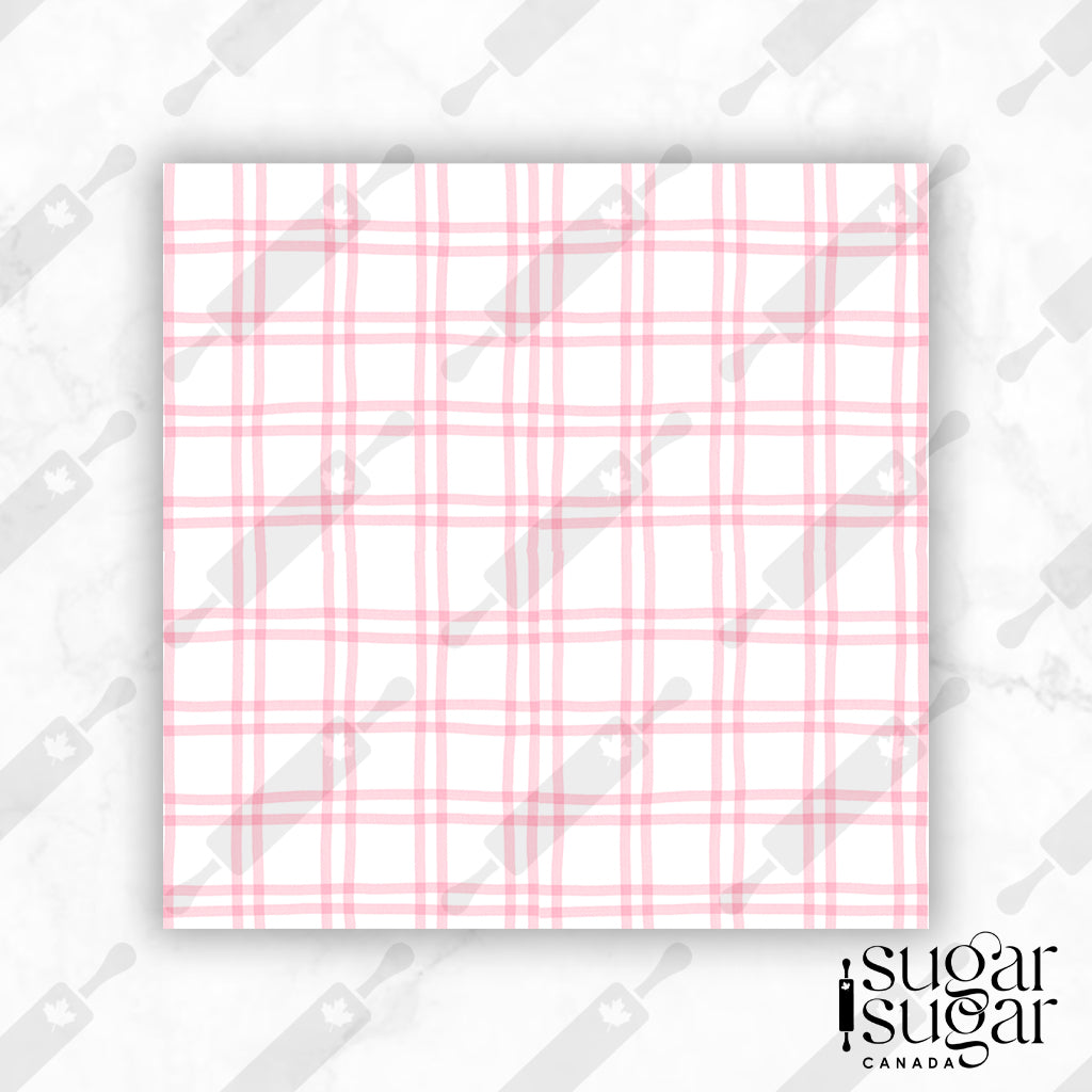 Pink Plaid Box Backer