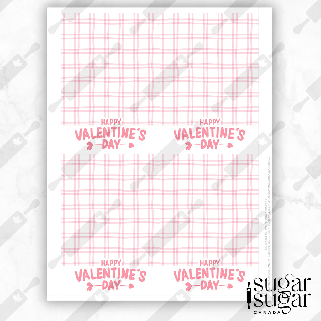 Pink Plaid Mini Cookie Card
