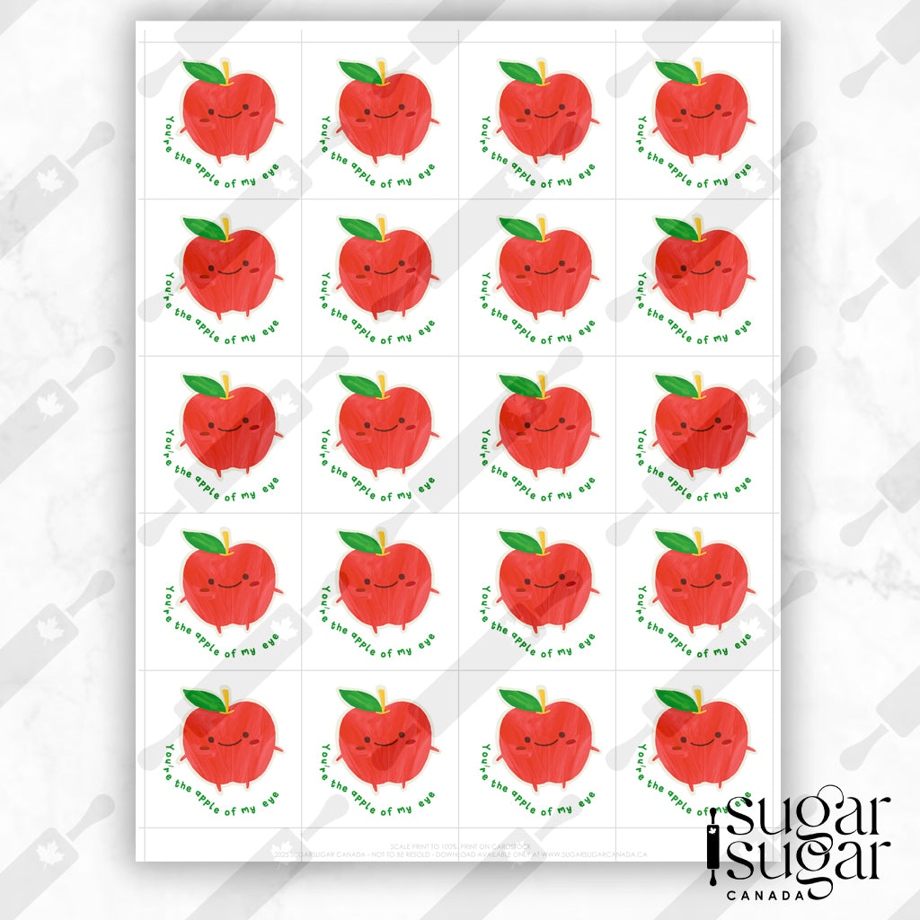 Apple Of My Eye Square Tag
