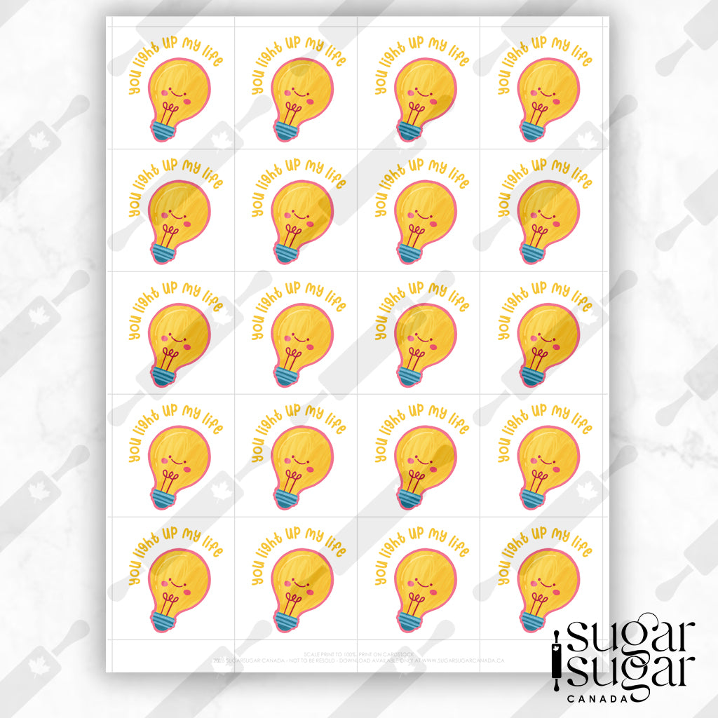 Light Up My Life Square Tag