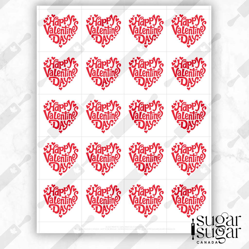 Vday Heart Square Tag