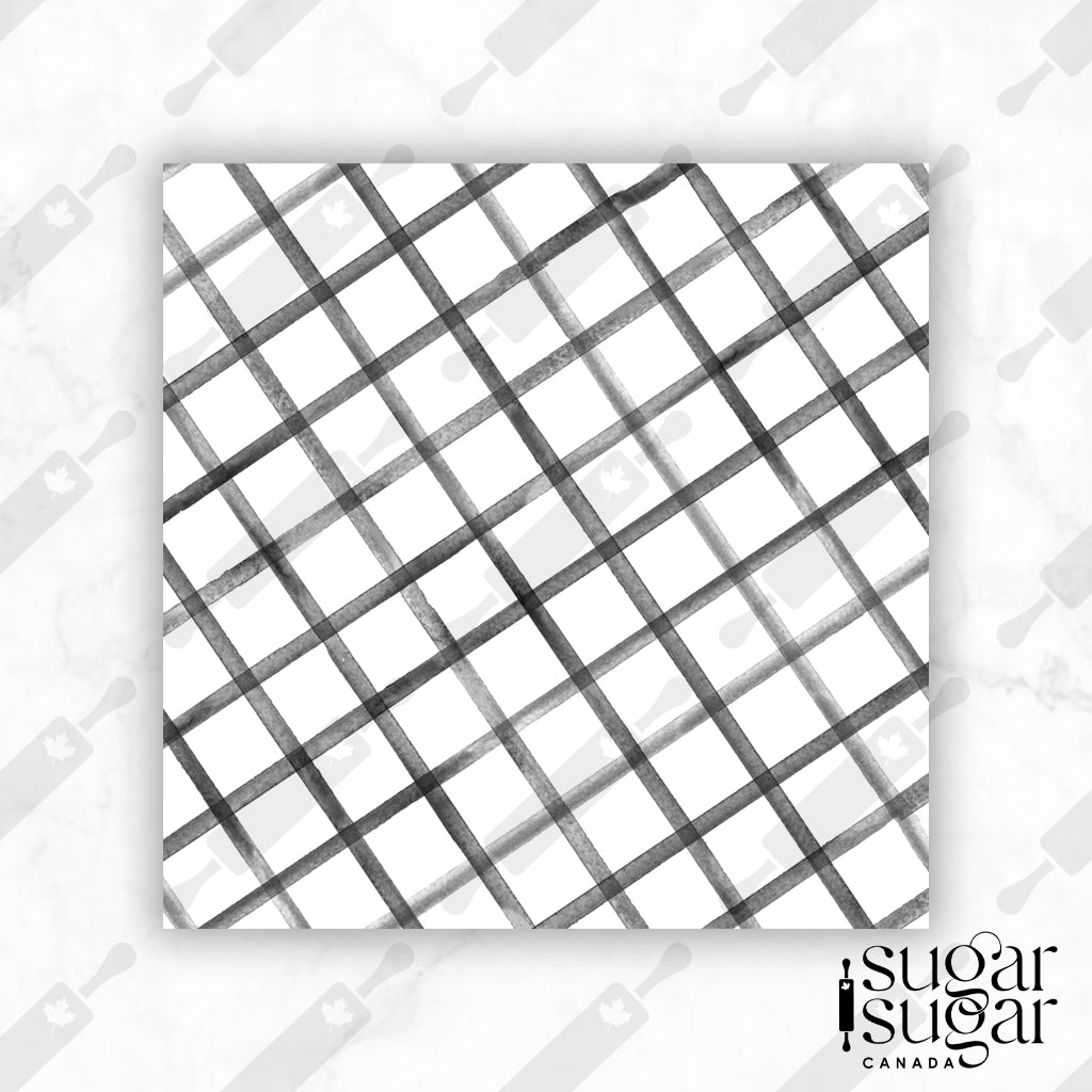 B/W Plaid Box Backer