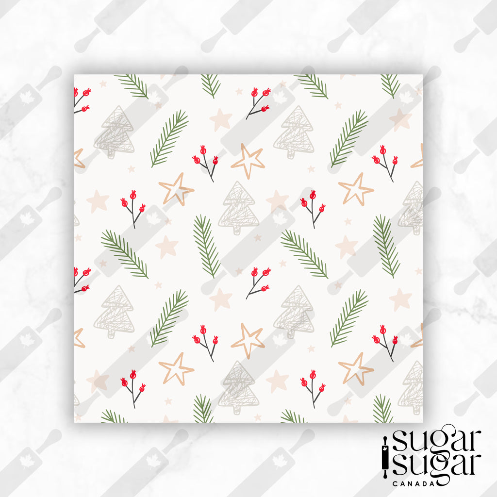 Light Holly Box Backer
