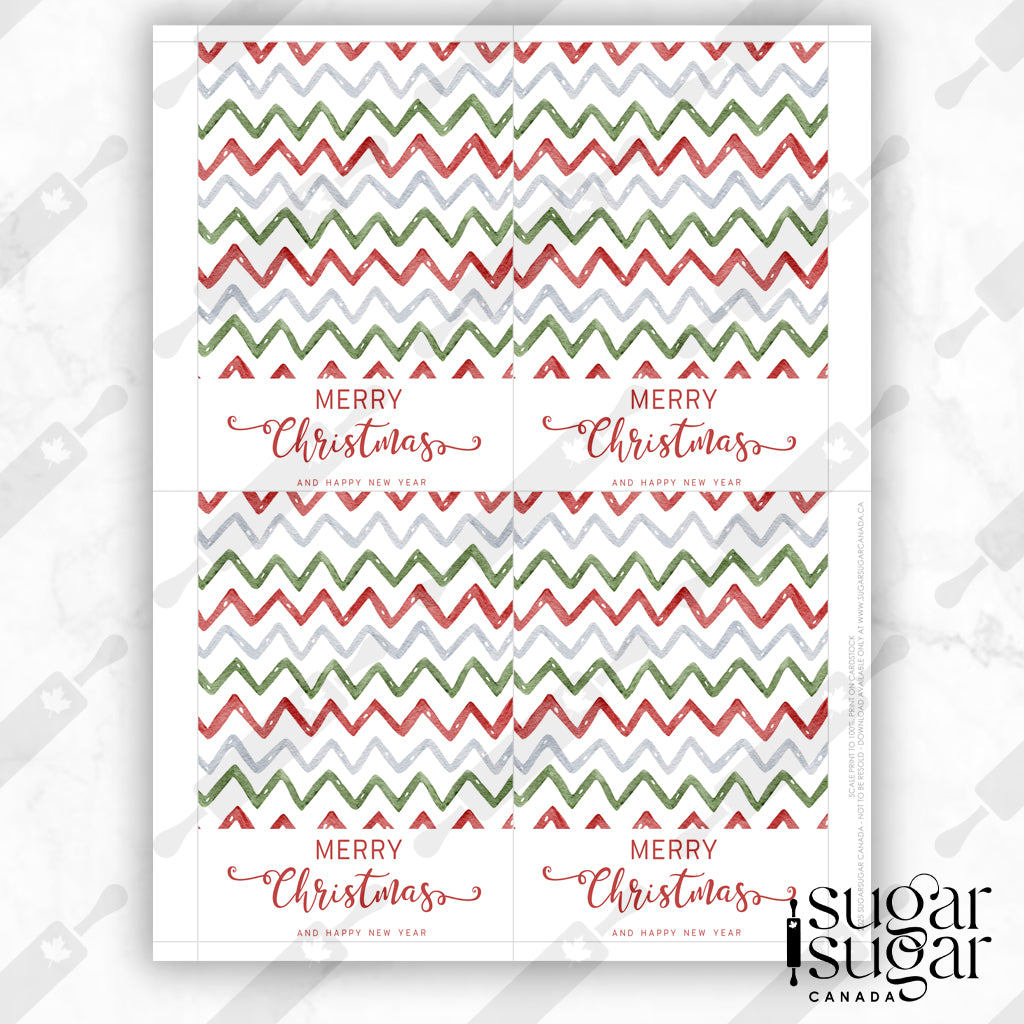 Chevron Christmas Mini Cookie Card