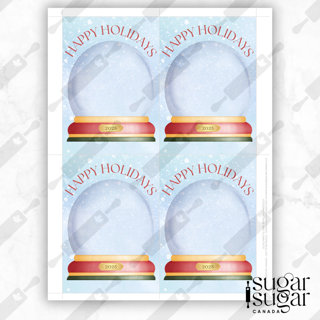 Snowglobe Mini Cookie Card
