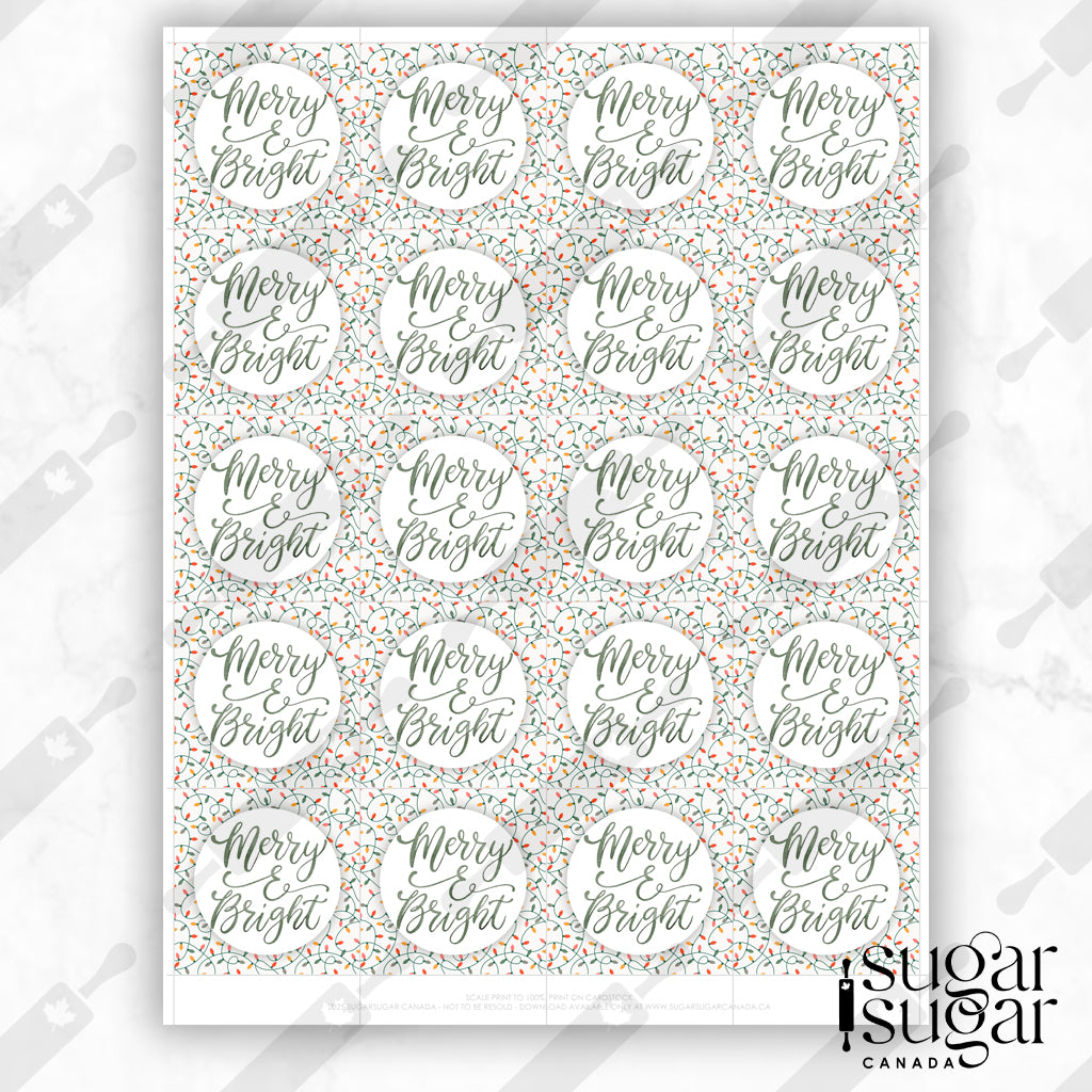 Merry & Bright Tangled Square Tag