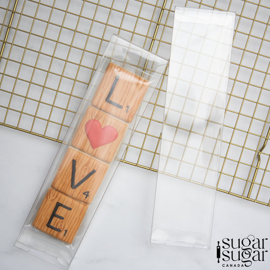Clear Cookie Boxes (Set of 25) - 2.5"x10"x0.75"