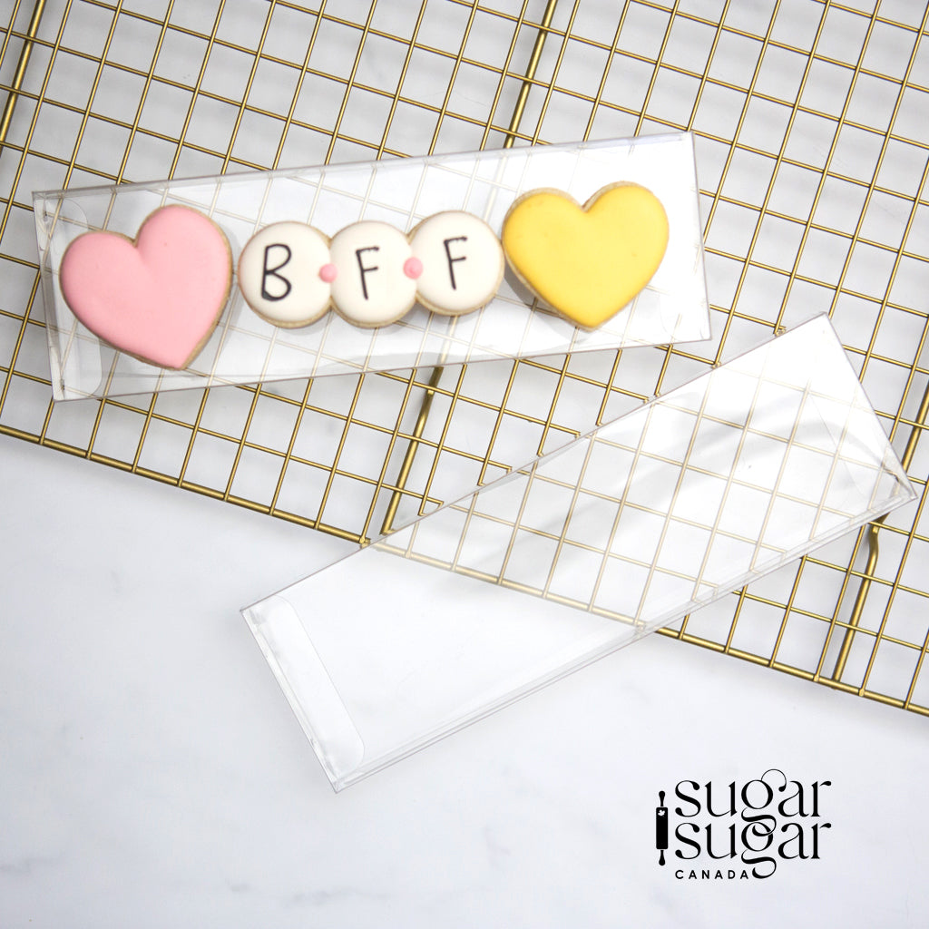 Clear Cookie Boxes (Set of 25) - 2.5"x8"x0.75"