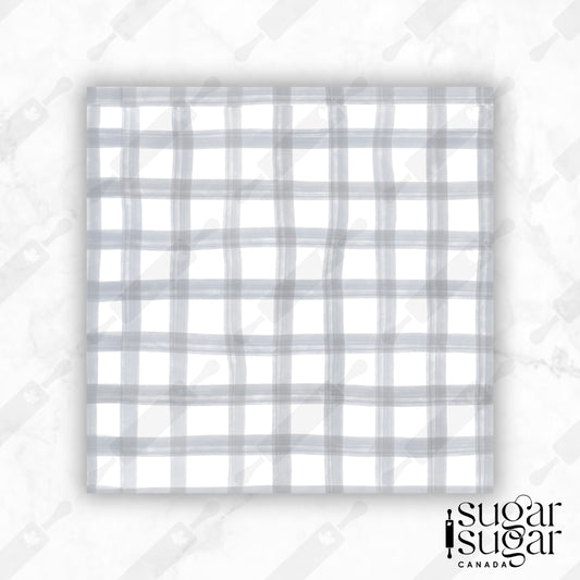 BW Grey Plaid Box Backer