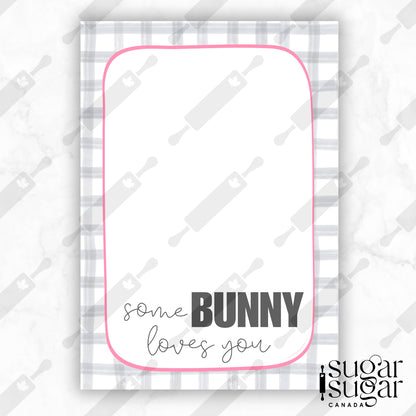 Grey Plaid SomeBunny Mini Cookie Card