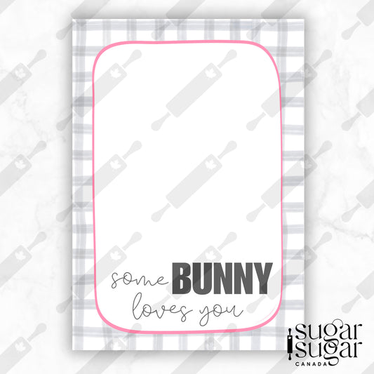 Grey Plaid SomeBunny Mini Cookie Card