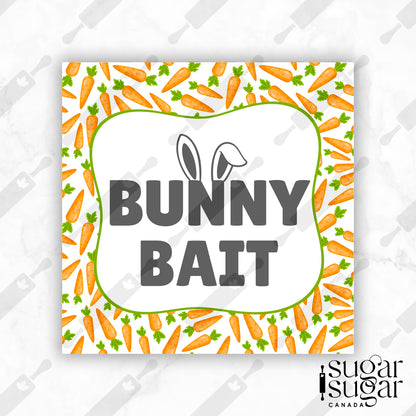 Bunny Bait Square Tag
