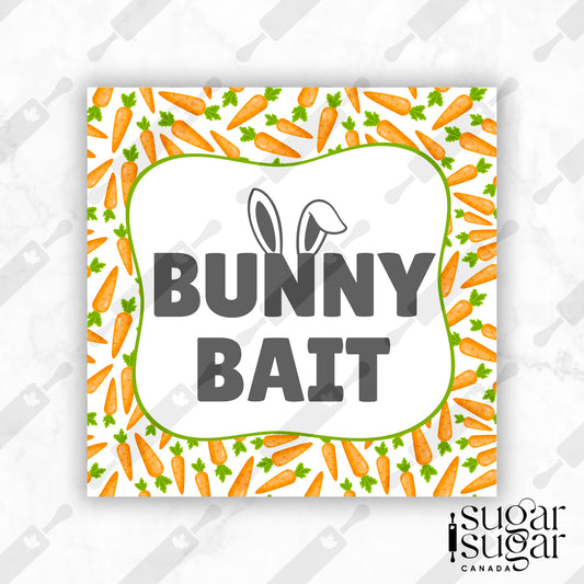 Bunny Bait Square Tag