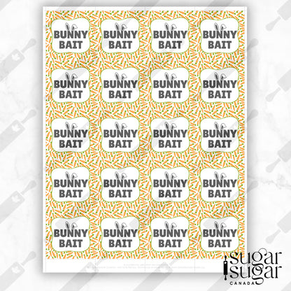 Bunny Bait Square Tag