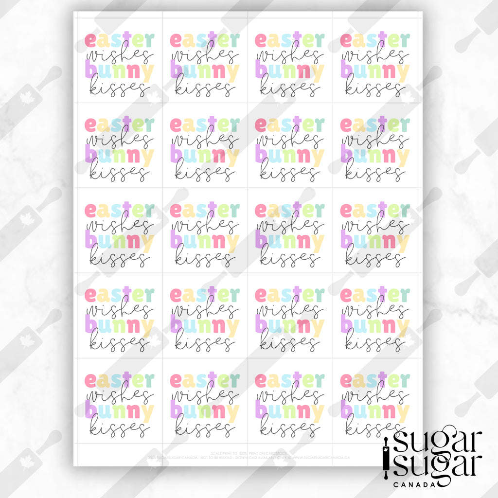 Bunny Kisses Square Tag