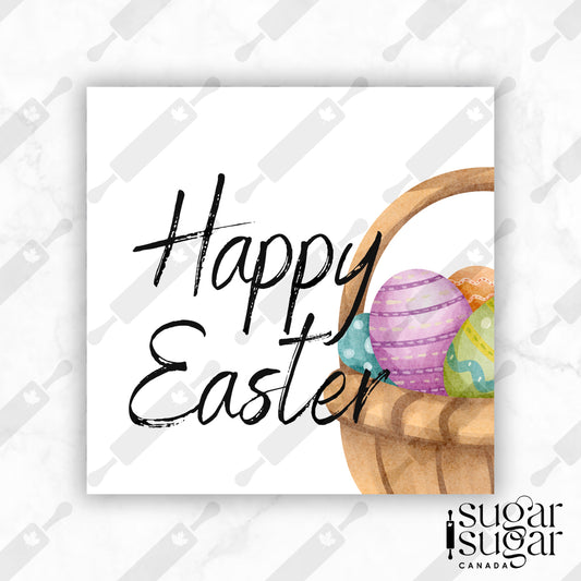 Easter Basket Square Tag
