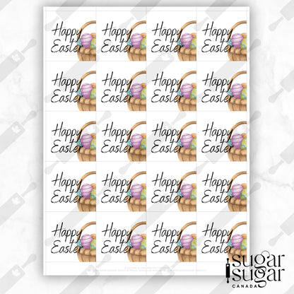 Easter Basket Square Tag