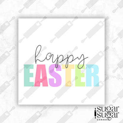 Happy Easter Bright Square Tag
