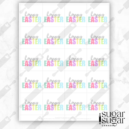 Happy Easter Bright Square Tag