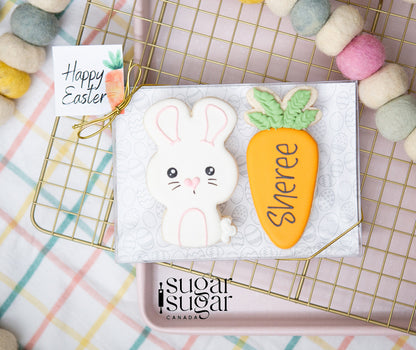 Happy Easter Carrot Square Tag