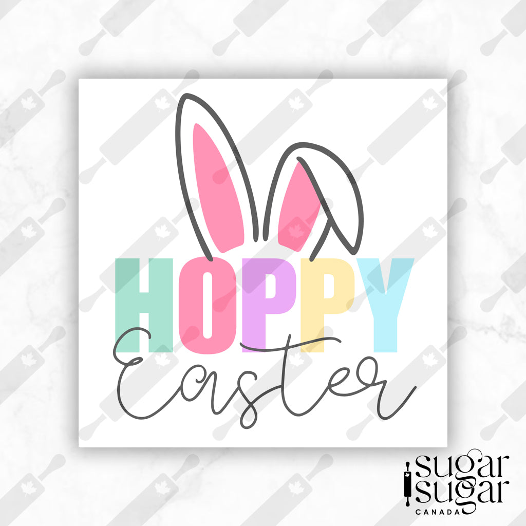 Hoppy Easter Bright Square Tag