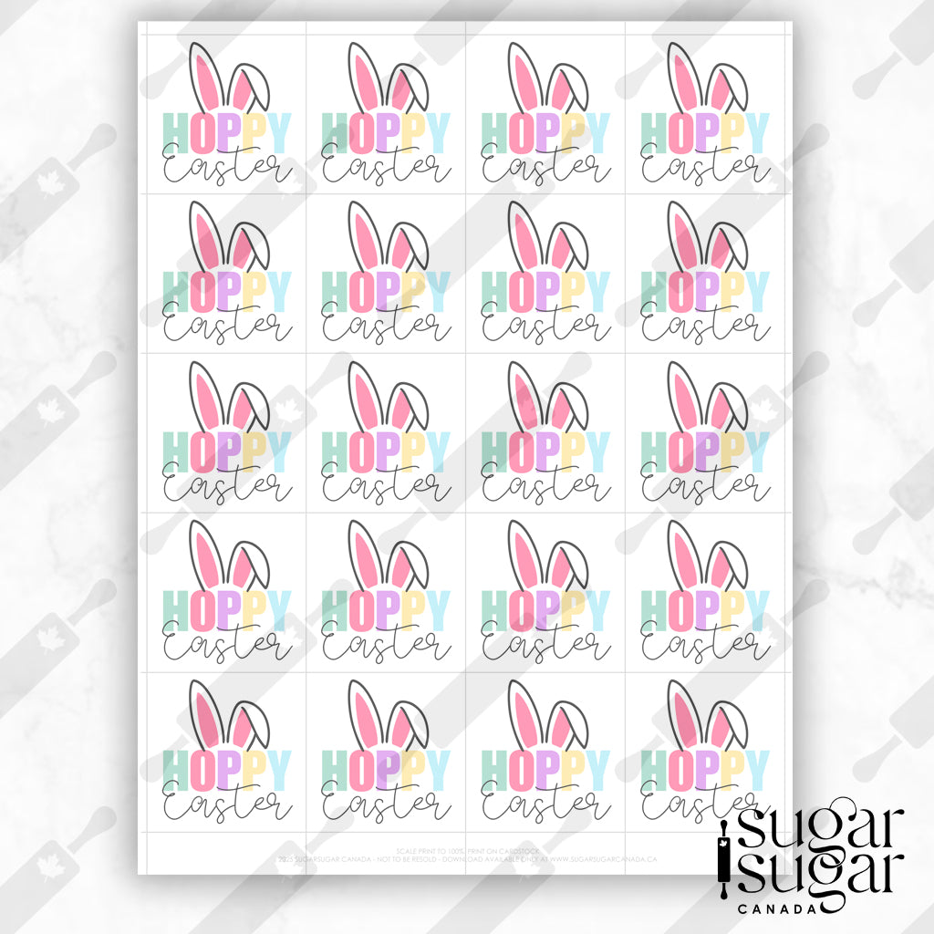 Hoppy Easter Bright Square Tag