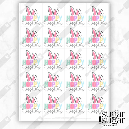 Hoppy Easter Bright Square Tag