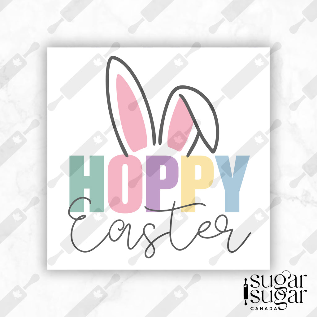 Hoppy Easter Muted Square Tag