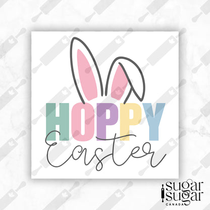 Hoppy Easter Muted Square Tag