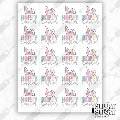 Hoppy Easter Muted Square Tag