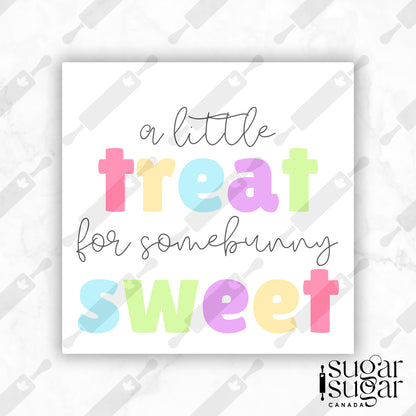 Little Treat for Somebunny Sweet Square Tag