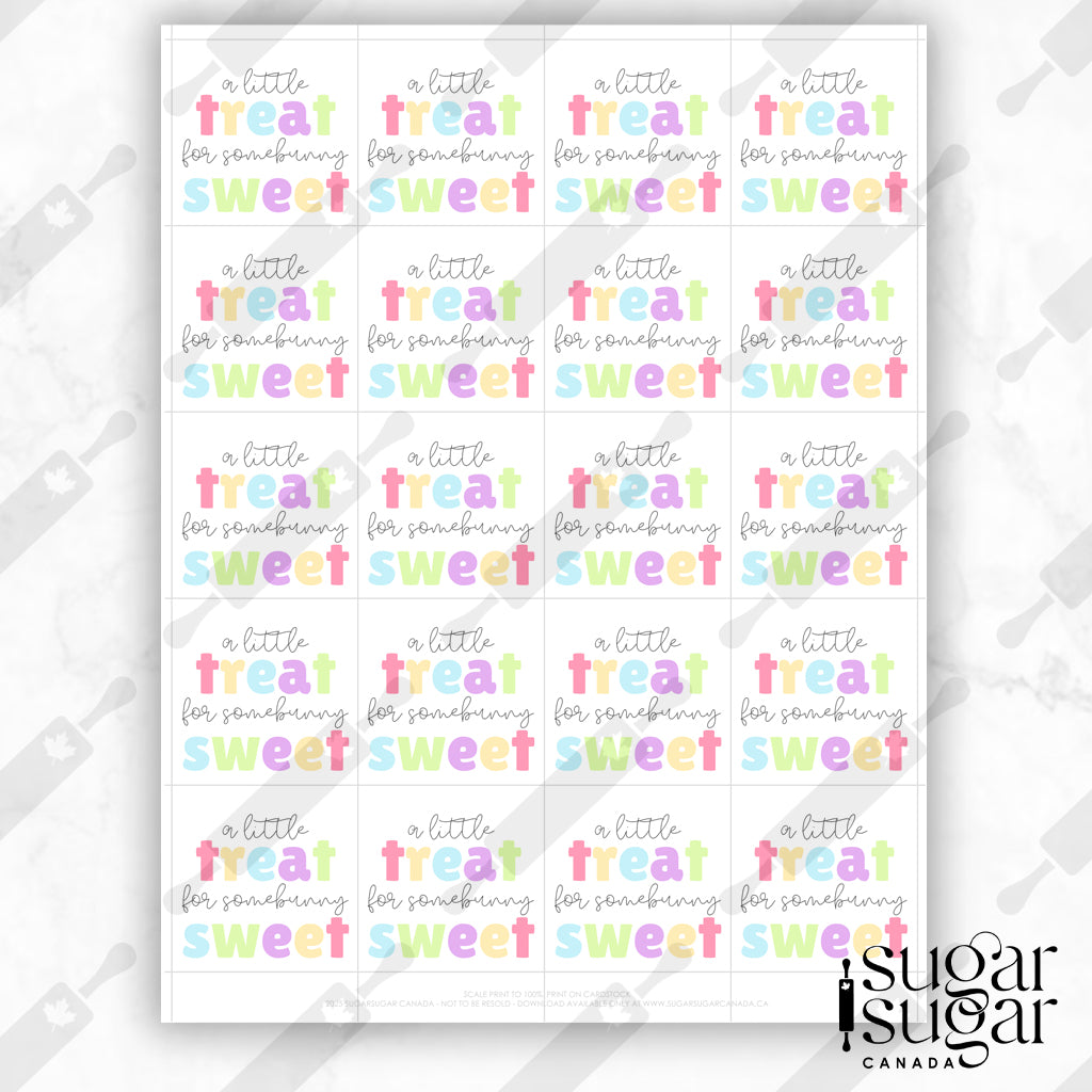 Little Treat for Somebunny Sweet Square Tag