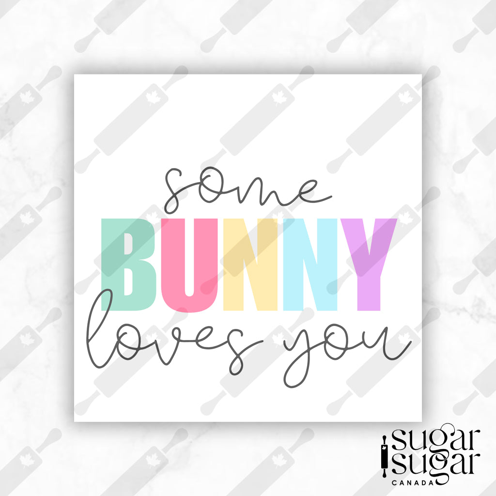 Somebunny Bright Square Tag