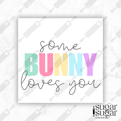 Somebunny Bright Square Tag