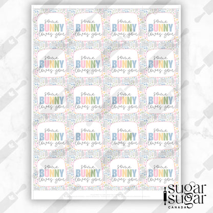 Somebunny Floral Square Tag