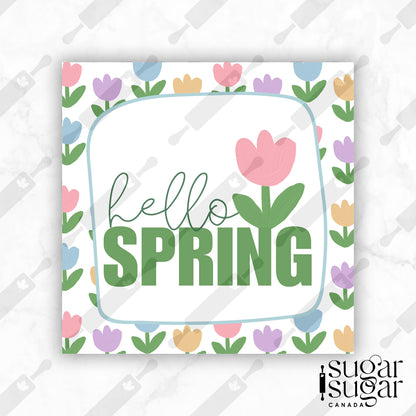 Tulip Spring Square Tag